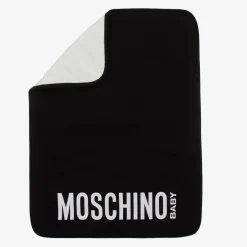 Moschino Baby Black Cotton Teddy Bear Changing Bag (49cm) New