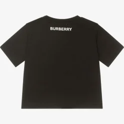 Burberry Black Cotton Vintage Check Baby T-Shirt Sale