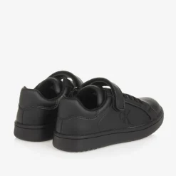 Calvin Klein Black Faux Leather Trainers Outlet
