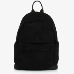 Calvin Klein Black Faux Suede Leather Backpack (40cm) New