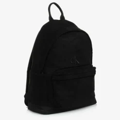 Calvin Klein Black Faux Suede Leather Backpack (40cm) New