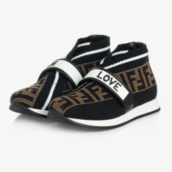 Fendi Black FF Logo Trainers Sale