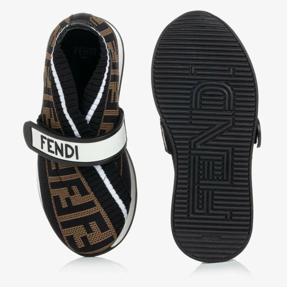 Fendi Black FF Logo Trainers Sale