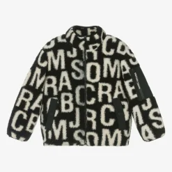 MARC JACOBS Black Fleece Jumbled Logo Zip-Up Top Sale