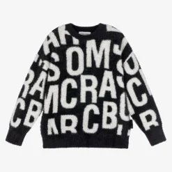 MARC JACOBS Black Fluffy Knitted Sweater