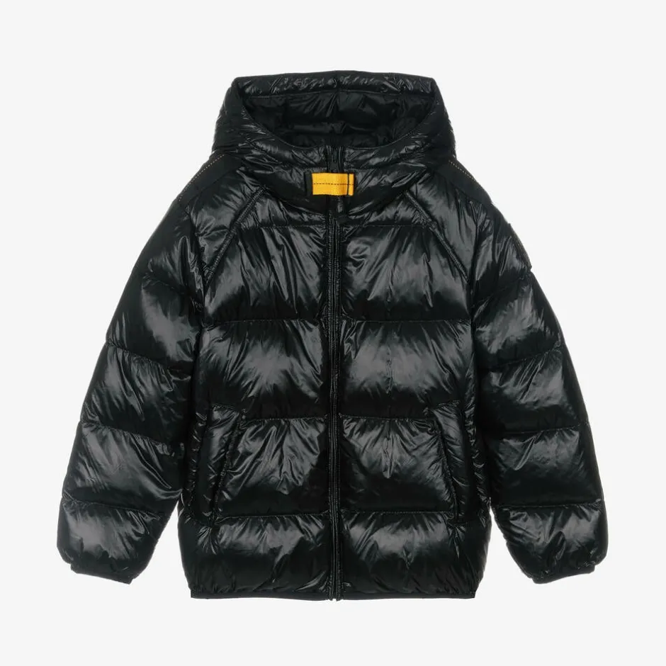 Parajumpers Black Hooded Down Puffer Jacket Discount