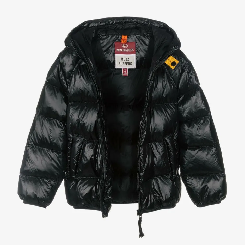 Parajumpers Black Hooded Down Puffer Jacket Discount