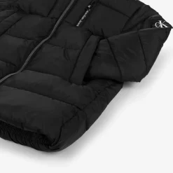 Calvin Klein Black Hooded Puffer Coat Clearance