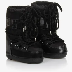 Moon Boot Black Icon Glance Satin Snow Boots Discount