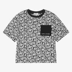 MARC JACOBS Black Jumbled Logo T-Shirt Clearance