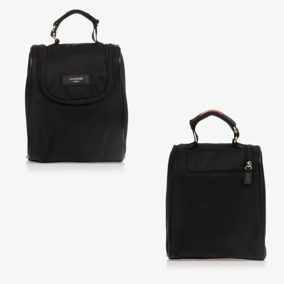 Storksak Black Leather Alyssa Changing Bag (38cm) Online
