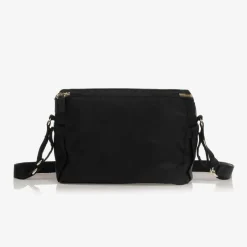 Storksak Black Leather Alyssa Stroller Organiser Bag (27cm) New