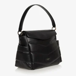 Storksak Black Leather Aria Compact Changing Bag (32cm) Hot