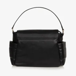 Storksak Black Leather Aria Compact Changing Bag (32cm) Hot