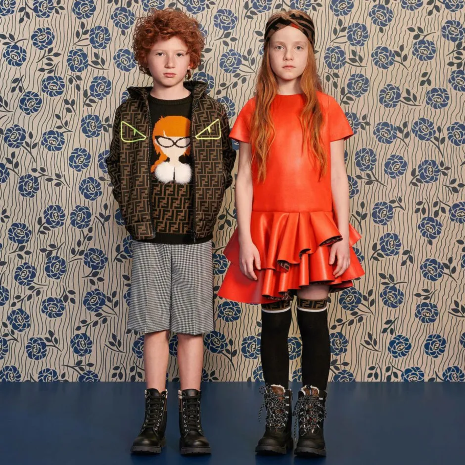 Fendi Black Leather FF Boots Online