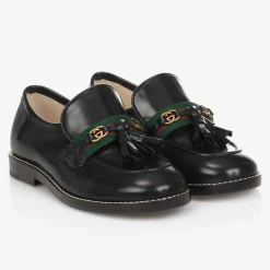 Gucci Black Leather Loafer Shoes Best