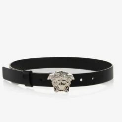 Versace Black Leather Medusa Belt Online
