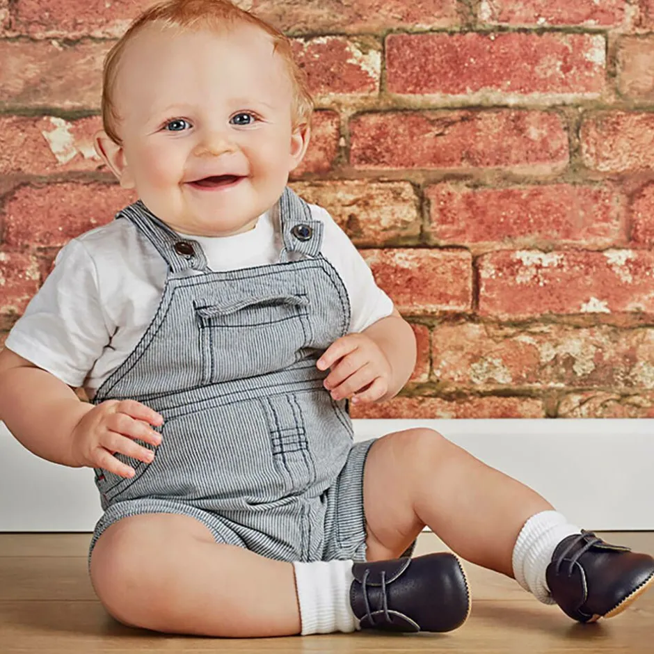 Early Days Black Leather Pre-Walker Shoes Hot