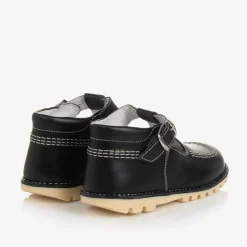 Childrens Classics Black Leather T-Bar Shoes Discount