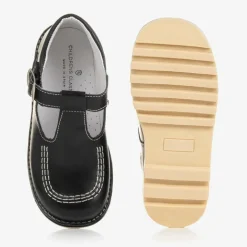 Childrens Classics Black Leather T-Bar Shoes Discount