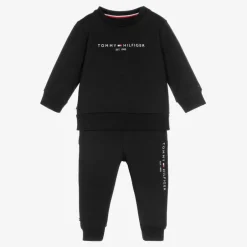 Tommy Hilfiger Black Logo Baby Tracksuit New