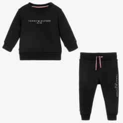 Tommy Hilfiger Black Logo Baby Tracksuit New