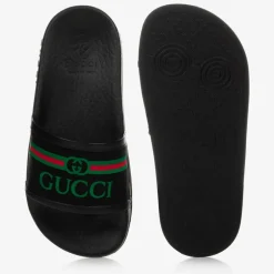 Gucci Black Logo Sliders Clearance