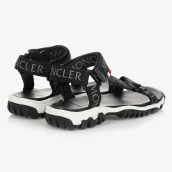 Moncler Enfant Black Logo Sporty Sandals Sale