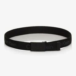 Calvin Klein Black Logo Web Belt