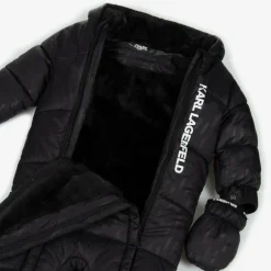 KARL LAGERFELD KIDS Black Monogram Snowsuit Outlet