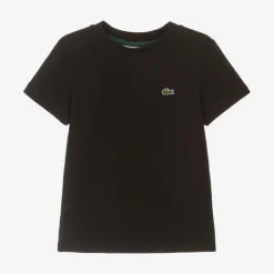 Lacoste Black Organic Cotton Crocodile T-Shirt Best