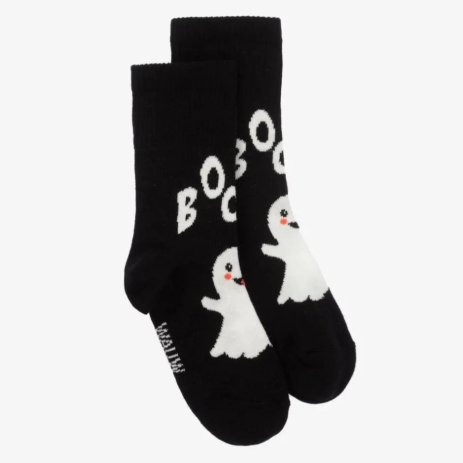 Wauw Capow Black Organic Cotton Ghost Socks