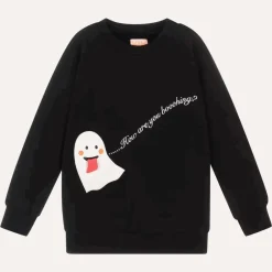 Wauw Capow Black Organic Cotton Ghost Sweatshirt Online