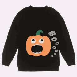 Wauw Capow Black Organic Cotton Pumpkin Sweatshirt
