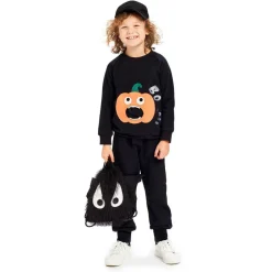 Wauw Capow Black Organic Cotton Pumpkin Sweatshirt