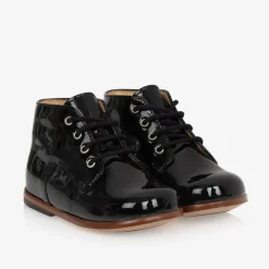 Tartine et Chocolat Black Patent Leather First Walker Boots Outlet