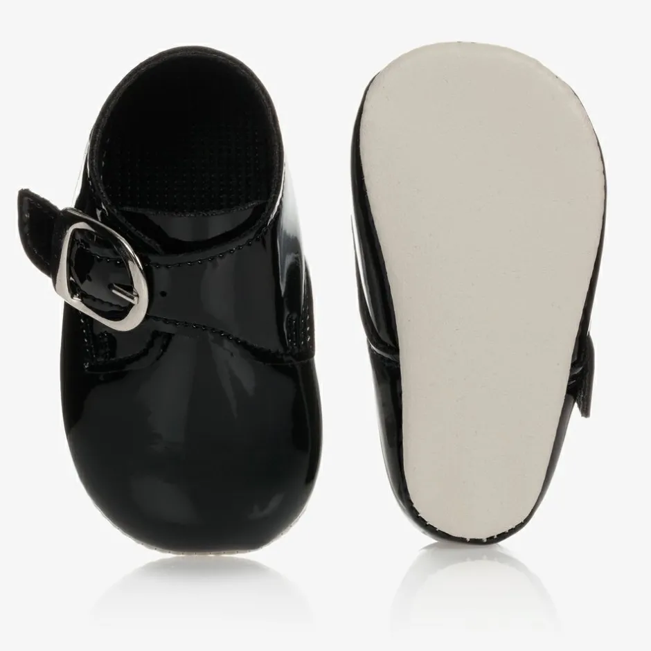 Early Days Baypods Black Patent Pre-Walker Shoes Online