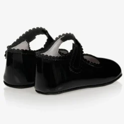 Early Days Black Patent Pre-Walker Shoes