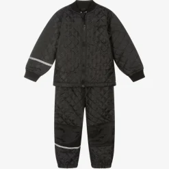 CeLaVi Black Quilted Jacket & Trouser Set Sale