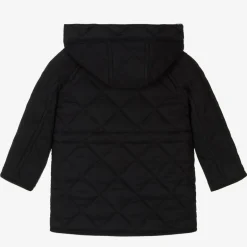 Burberry Black Quilted Vintage Check Baby Coat New