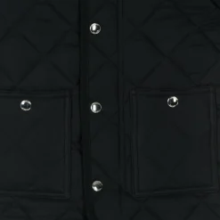 Burberry Black Quilted Vintage Check Baby Coat New