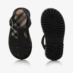 Burberry Black Rubber Sandals Online
