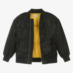 MARC JACOBS Black Satin Bomber Jacket Discount