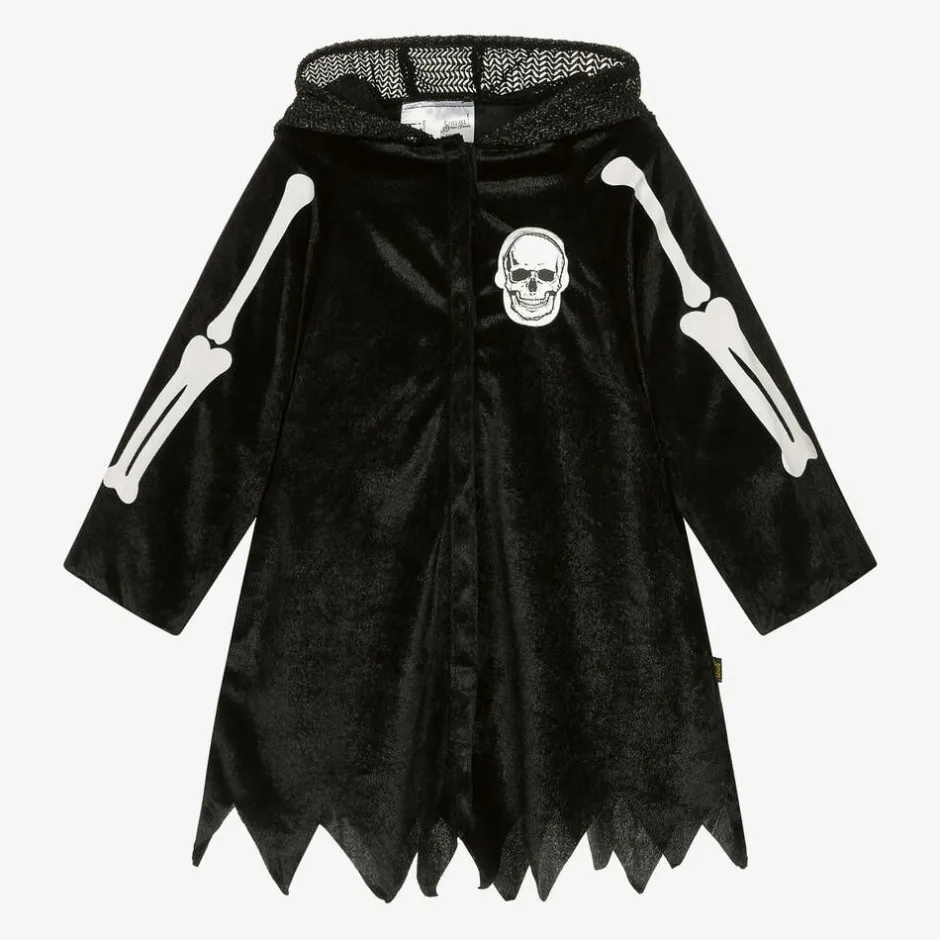 Souza Black Skeleton Costume Cape Hot