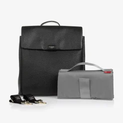 Storksak Black St James Leather Changing Bag (37cm) Clearance