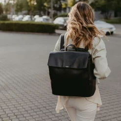 Storksak Black St James Leather Changing Bag (37cm) Clearance