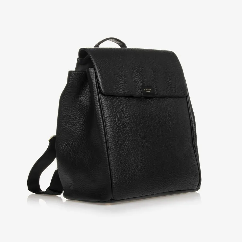 Storksak Black St James Leather Changing Bag (37cm) Clearance