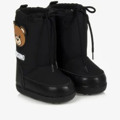 Moschino Kid-Teen Black Teddy Bear Snow Boots Clearance