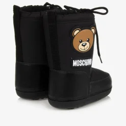 Moschino Kid-Teen Black Teddy Bear Snow Boots Clearance