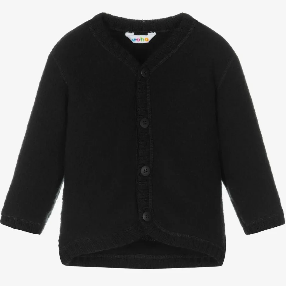 Joha Black Thermal Wool Cardigan Hot